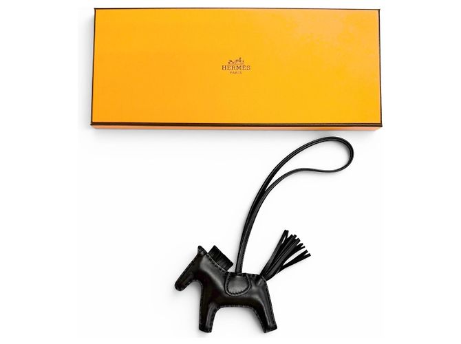 Hermès HERMES Rodeo Charm PM Agneau Milo So Black Charm per borsa Nero - vista 2