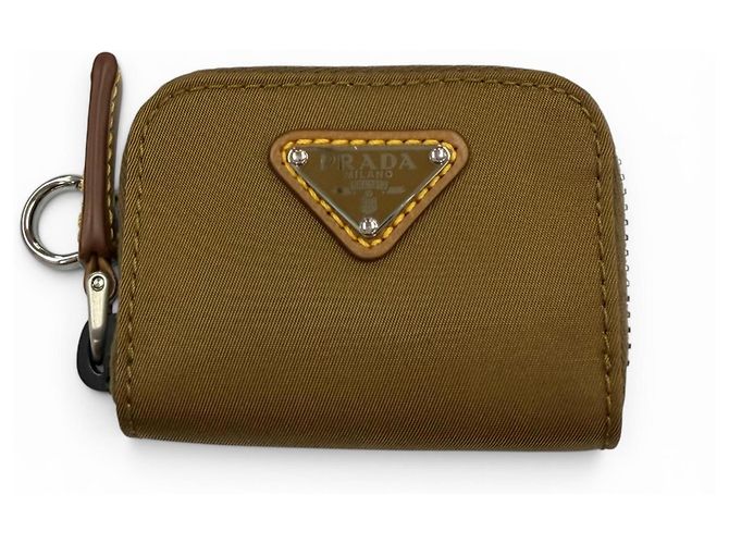 Bolso de hombro de nylon y cuero Prada 2VH172 Castaño - vista 10