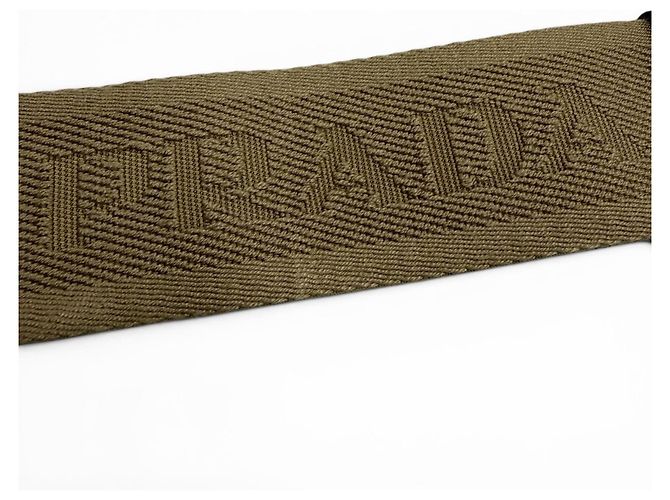 Bolso de hombro de nylon y cuero Prada 2VH172 Castaño - vista 8