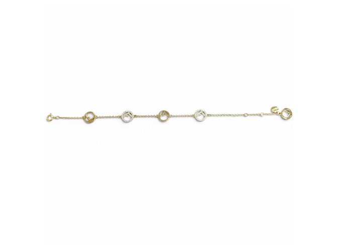Bracciale Gold Charm di Fendi con strass D'oro - vista 3