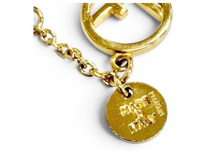 Bracciale Gold Charm di Fendi con strass D'oro - vista 6
