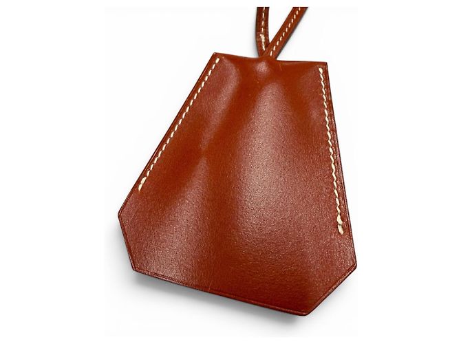Hermès Hermes Vintage Leder Clochette Halskette Braun - Ansicht 4