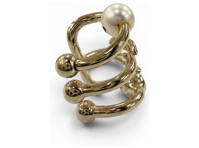 Orecchini ear cuff Chanel B22C Gold Rhinestone D'oro - vista 5