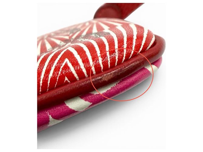Hermès HERMES Carre Pocket Pink Veau Swift Round Zip Mini Pouch - vista 10