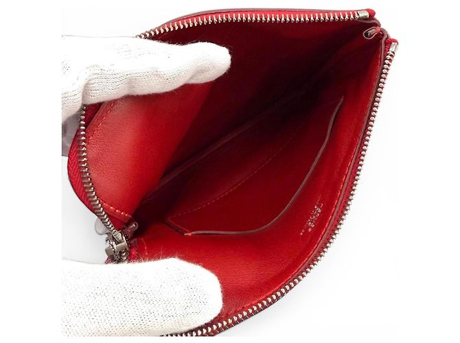 Hermès HERMES Carre Pocket Pink Veau Swift Round Zip Mini Pouch - vista 5