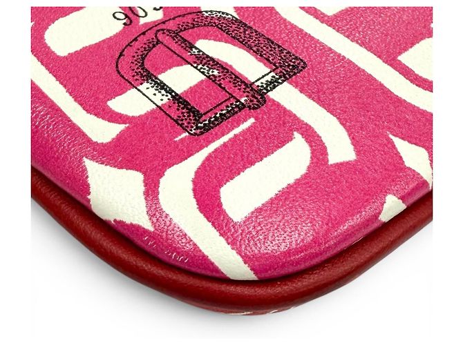 Hermès HERMES Carre Pocket Pink Veau Swift Round Zip Mini Pouch - vista 6