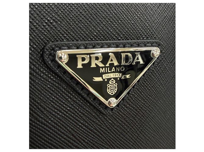 Valigetta in pelle Saffiano Prada Nero - vista 11