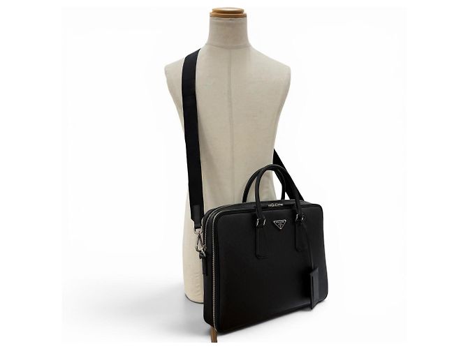 Valigetta in pelle Saffiano Prada Nero - vista 2