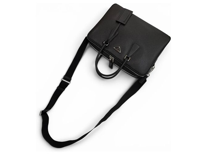 Valigetta in pelle Saffiano Prada Nero - vista 6