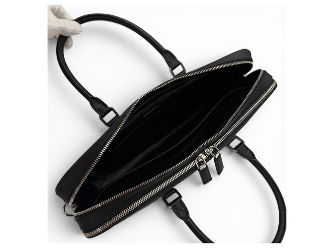 Valigetta in pelle Saffiano Prada Nero - vista 9
