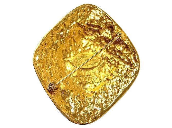 Spilla Chanel Vintage Coco Mark Arabesque D'oro - vista 2