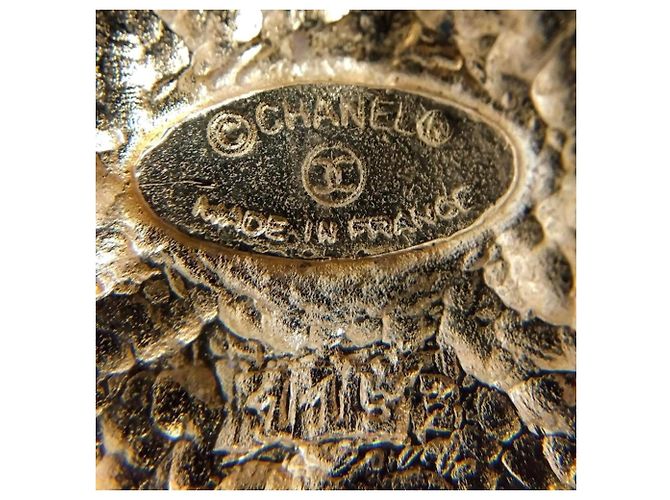 Spilla Chanel Vintage Coco Mark Arabesque D'oro - vista 3