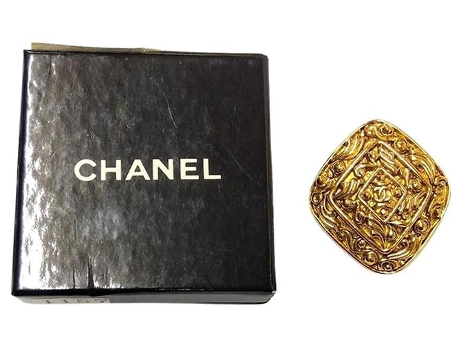 Spilla Chanel Vintage Coco Mark Arabesque D'oro - vista 5