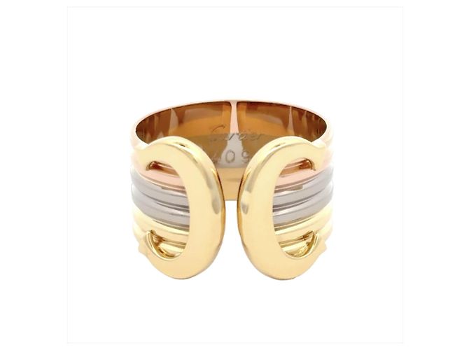 Anello a fascia 2C LM in oro giallo 18K Cartier - vista 2