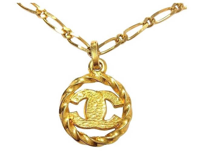Collana Choker Rotonda Chanel Coco Mark 3438 D'oro - vista 2