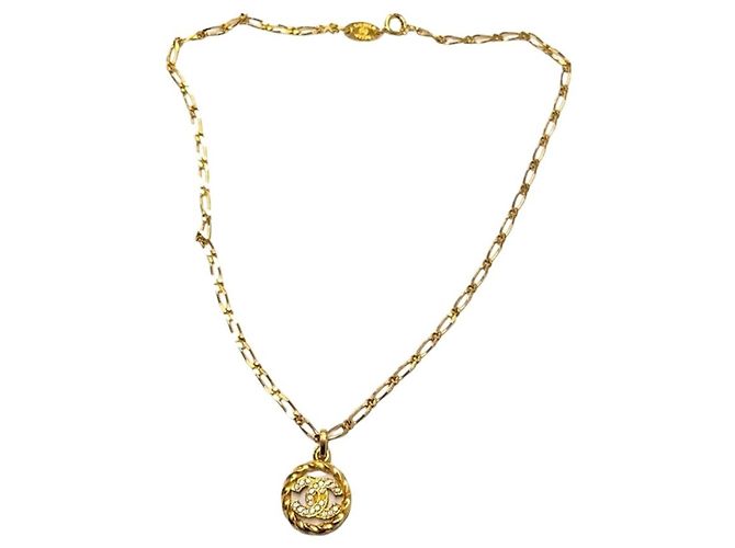 Collana Choker Rotonda Chanel Coco Mark 3438 D'oro - vista 4