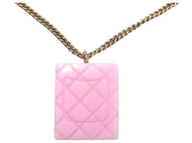 Collana Chanel Cambon Line 05C Coco Mark Rosa - vista 2