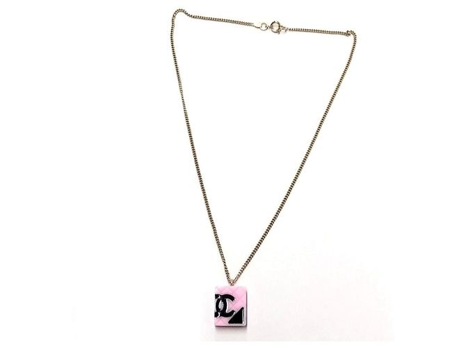 Collana Chanel Cambon Line 05C Coco Mark Rosa - vista 5