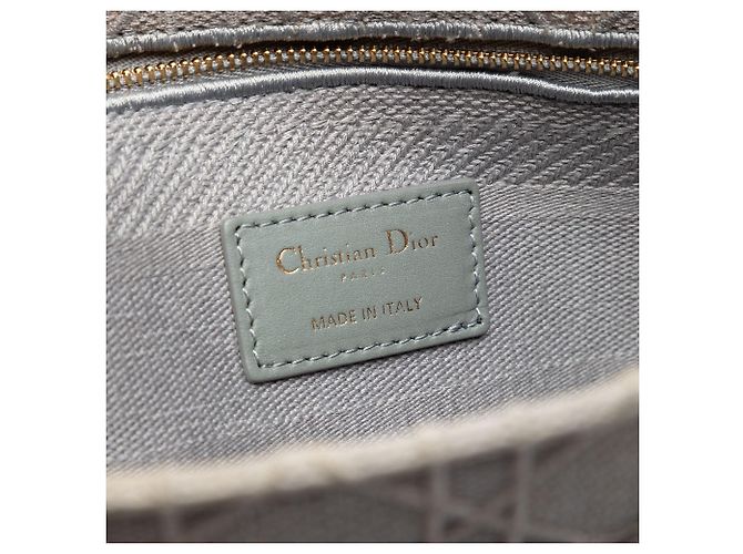 Dior Grau Canvas Cannage Lady D Lite Medium Braun - Ansicht 5