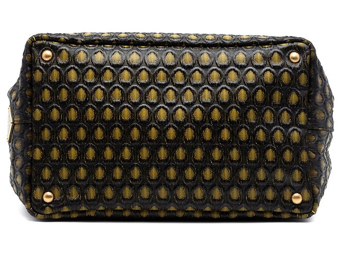 Tote Prada Gold Tessuto Broccato Canapa D'oro - vista 3