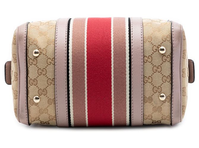 Gucci Beige Small GG Canvas Web Joy Boston Tasche - Ansicht 3