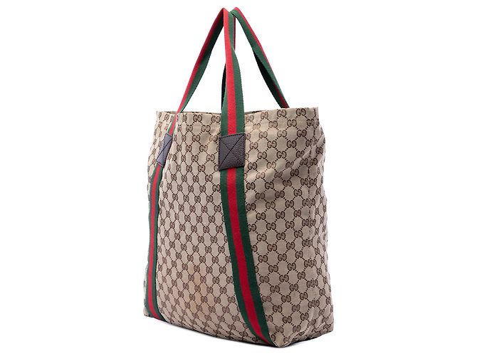 Gucci Beige GG Canvas Web Tote - Ansicht 2