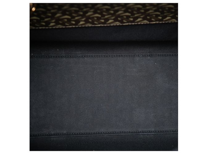 Tote verticale in E-Canvas a righe con monogramma TB marrone Burberry - vista 4