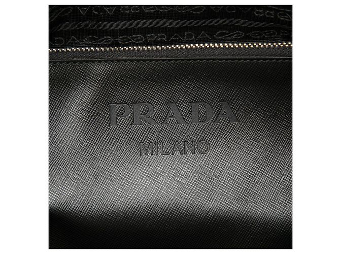 Prada Black Tessuto Skull Tote Schwarz - vista 5