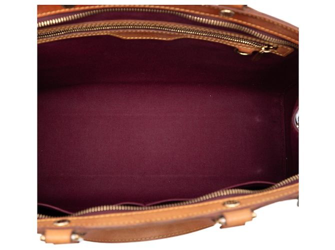 Louis Vuitton Red Monogram Vernis Brea GM Rosso Bordò - vista 4