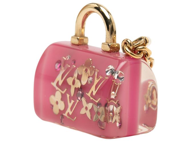Portachiavi e charm per borsa Louis Vuitton Pink Resin Speedy Inclusion - vista 2