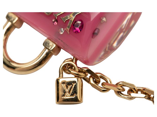 Portachiavi e charm per borsa Louis Vuitton Pink Resin Speedy Inclusion - vista 4