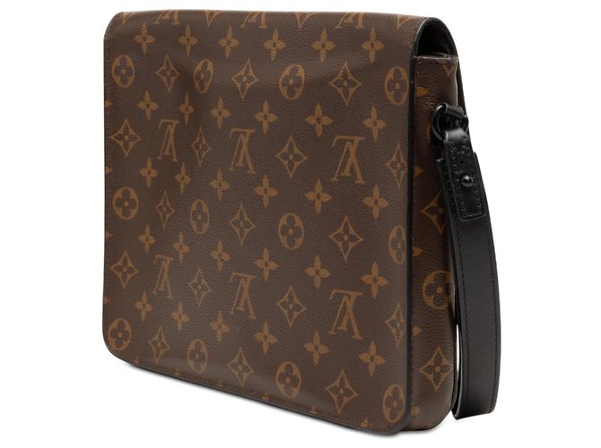Pochette A4 Louis Vuitton Brown Monogram Macassar S Lock Marrone - vista 2