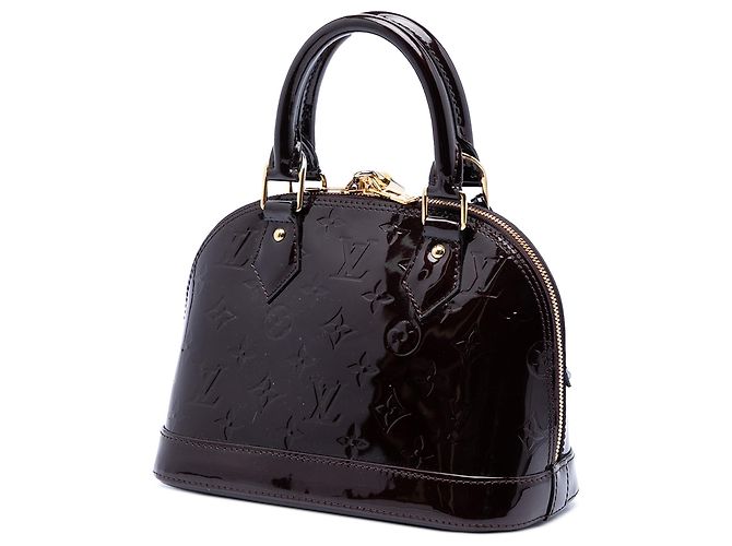 Louis Vuitton Alma BB in Monogram Vernis viola Porpora - vista 2