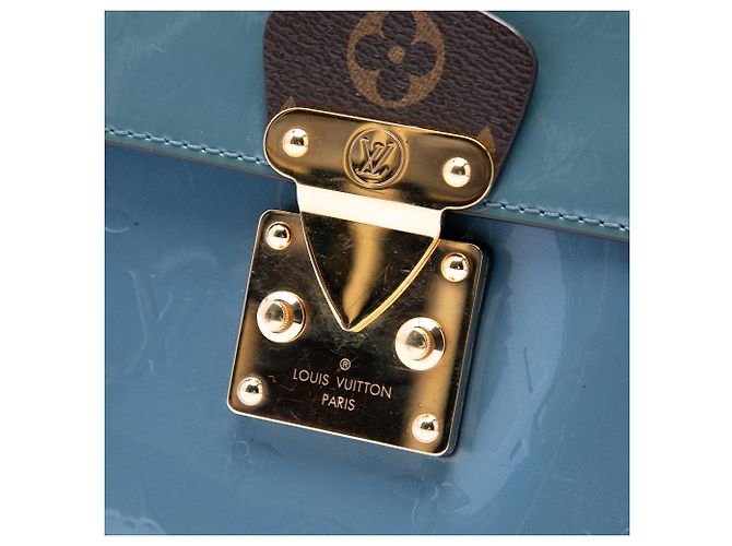 Louis Vuitton Blue Monogram Vernis Spring Street Blu chiaro - vista 5