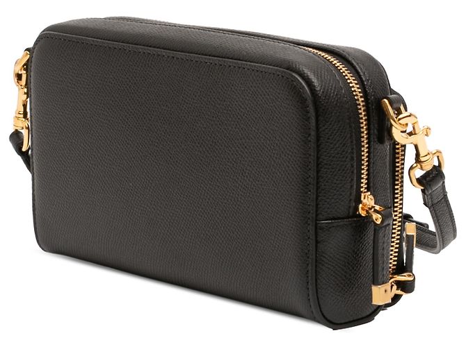 Pochette Caro Double in pelle di vitello martellata nera Dior Nero - vista 2