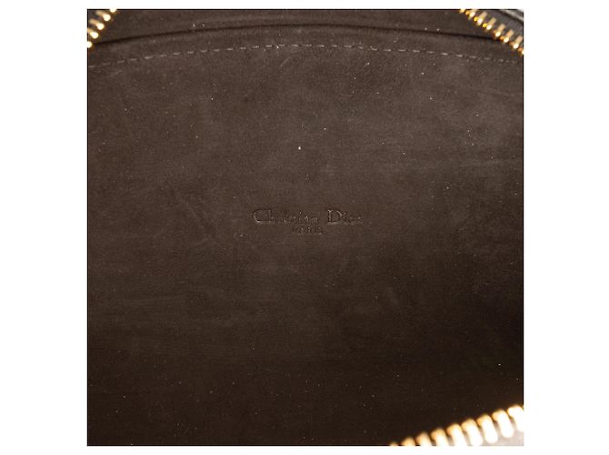 Pochette Caro Double in pelle di vitello martellata nera Dior Nero - vista 5
