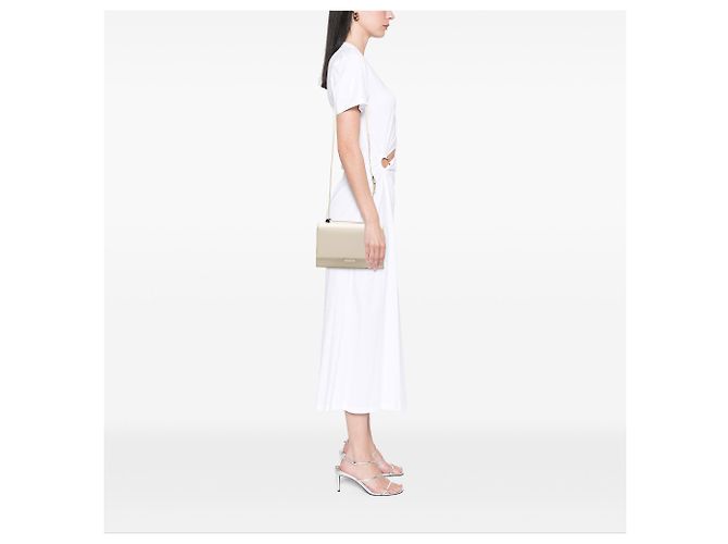 Borsa a tracolla Babylone in piccola pelle bianca Saint Laurent Bianco Crudo - vista 7