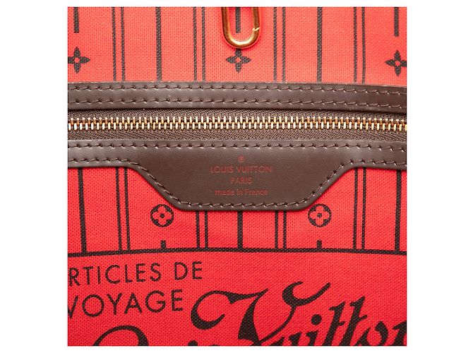 Louis Vuitton Marrone Damier Ebene Neverfull GM - vista 5