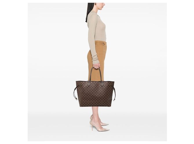 Louis Vuitton Marrone Damier Ebene Neverfull GM - vista 7