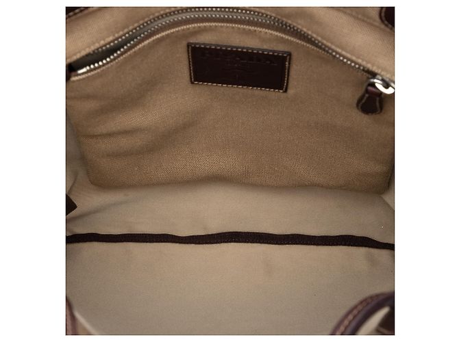 Prada Canapa Logo Tote aus braunem Canvas Hellbraun - Ansicht 4