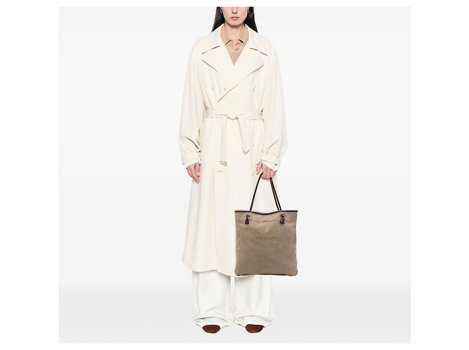 Prada Canapa Logo Tote aus braunem Canvas Hellbraun - Ansicht 6