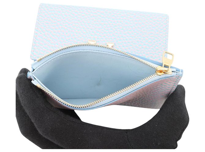 Cartera compacta Capucines en taurillon morado Louis Vuitton Púrpura - vista 4