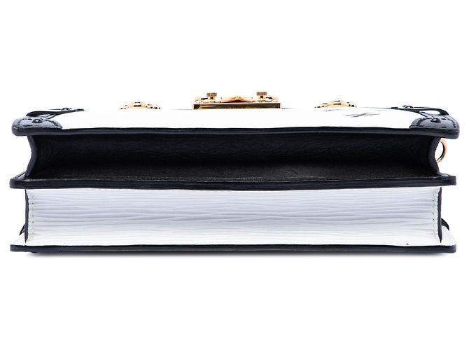 Clutch Louis Vuitton in pelle Epi bianca Bianco - vista 3