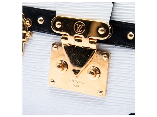 Clutch Louis Vuitton in pelle Epi bianca Bianco - vista 5