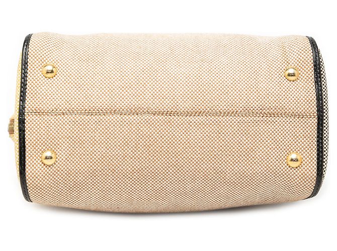 Borsa Fendi Beige Mini Canvas Colorblock Chameleon - vista 3