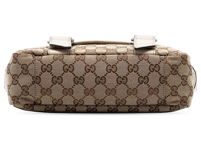 Borsa a tracolla Gucci in tela GG beige - vista 3