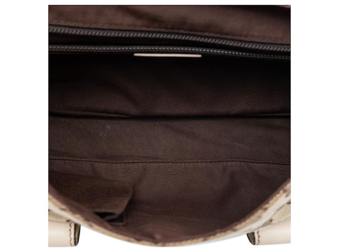 Borsa a tracolla Gucci in tela GG beige - vista 4
