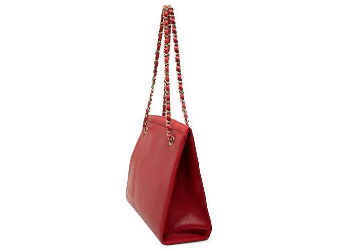 Tote Chanel Red CC Caviar Turn Lock Chain Rosso - vista 2