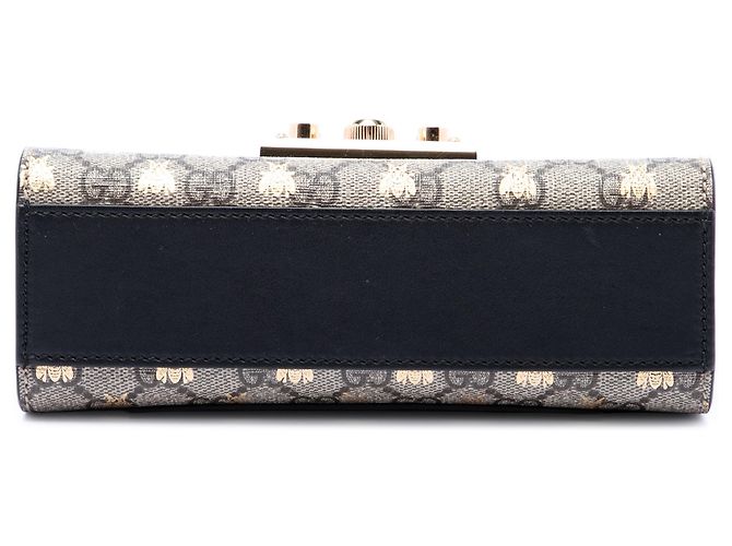 Gucci Beige Small GG Supreme Bee Padlock Crossbody - vista 3