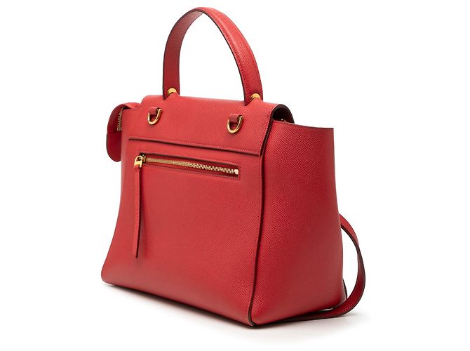 Belt Bag Céline Borsa Belt in pelle di vitello micro granulata rossa Celine Rosso - vista 2
